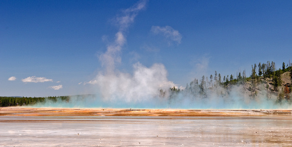 Colorful Steam from Grand Prismatic Geyser